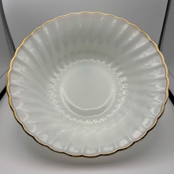 Fire King Gold Rimmed Serving Bowl - Picture 1 of 5